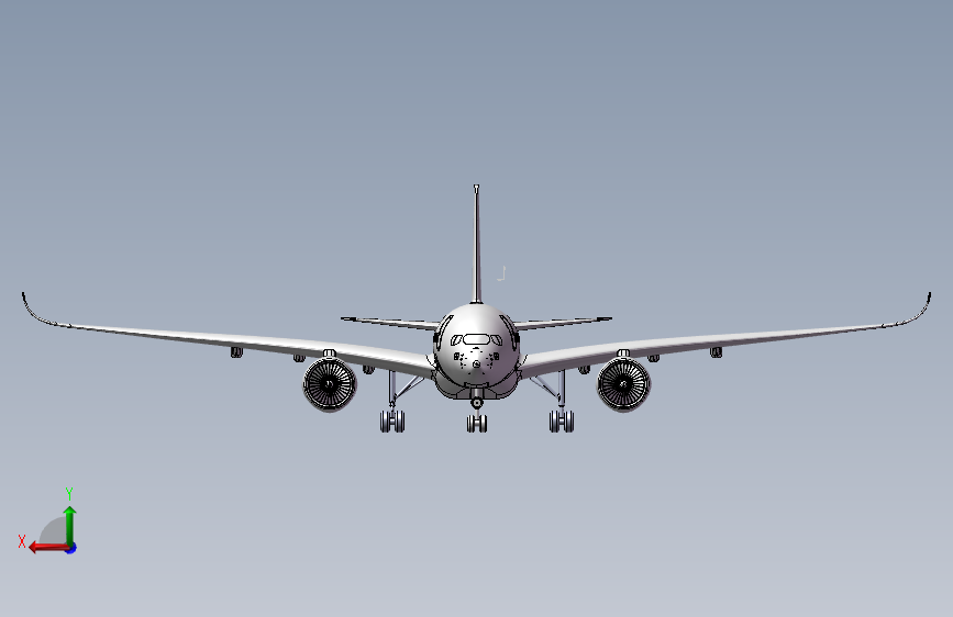 空客A350NEWSTP 背面视图
