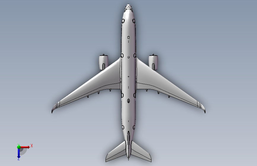 空客A350NEWSTP 俯视图