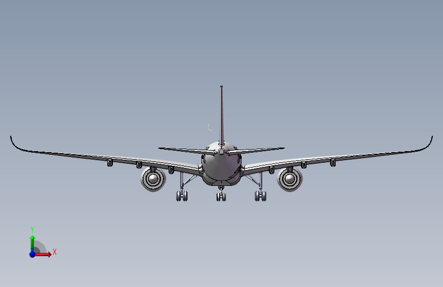 空客A350NEWSTP 正面视图