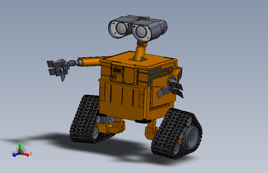 履带机器人造型3D图纸 Solidworks设计