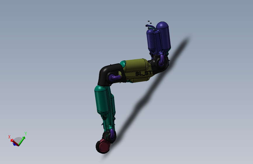 四足机器狗的单条腿3D图纸 STEP格式