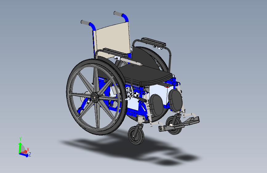 医疗电动轮椅模型3D图纸 Solidworks设计