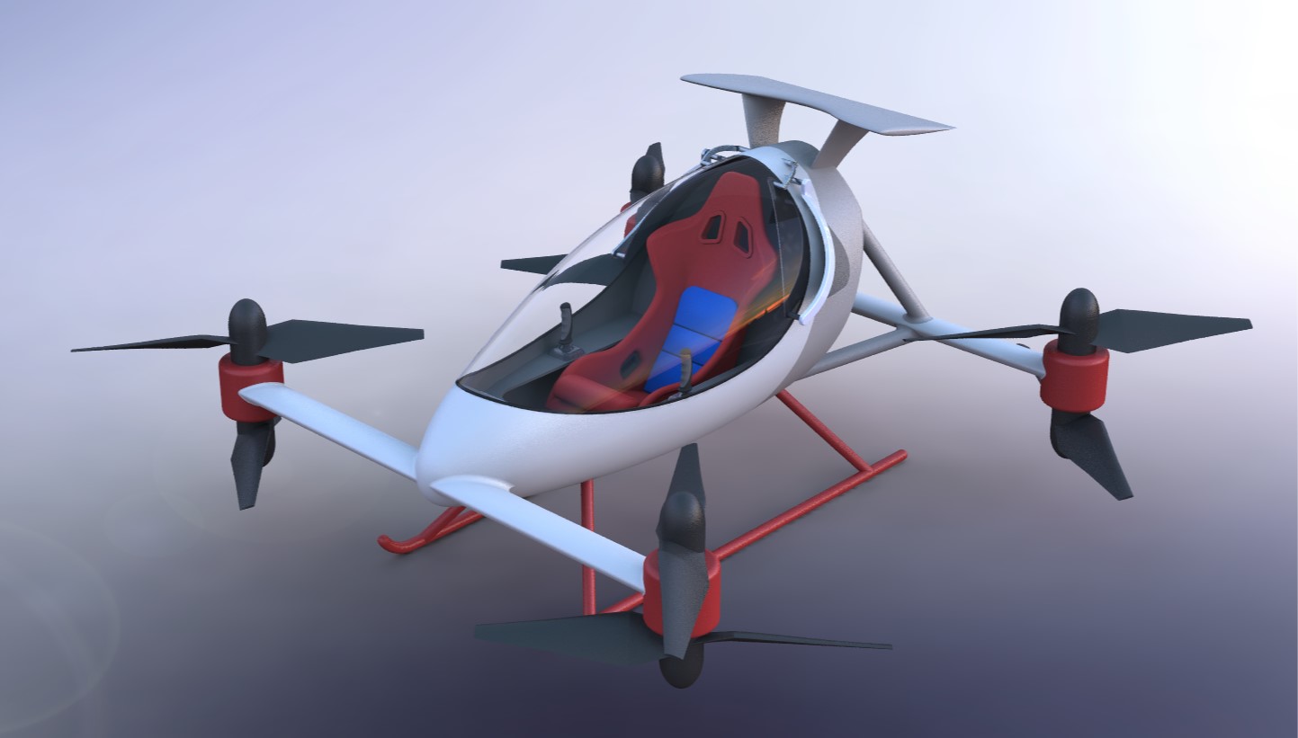 aircar载人四轴飞行器