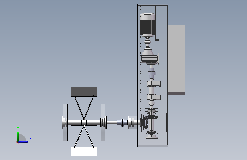 大型垂直轴风力发电机组传动系统结构设计三维模型
