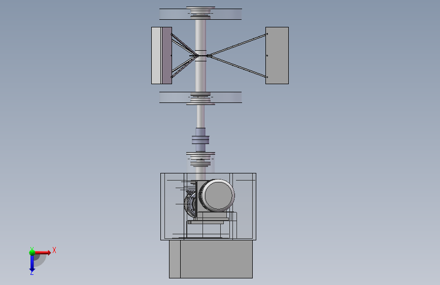 大型垂直轴风力发电机组传动系统结构设计三维模型