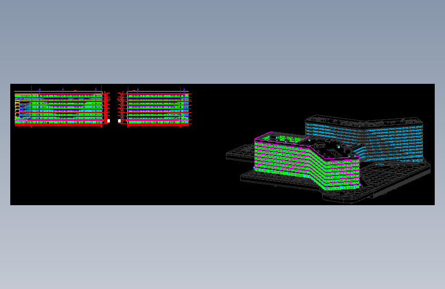 某地广州大型综合医院设计CAD图纸