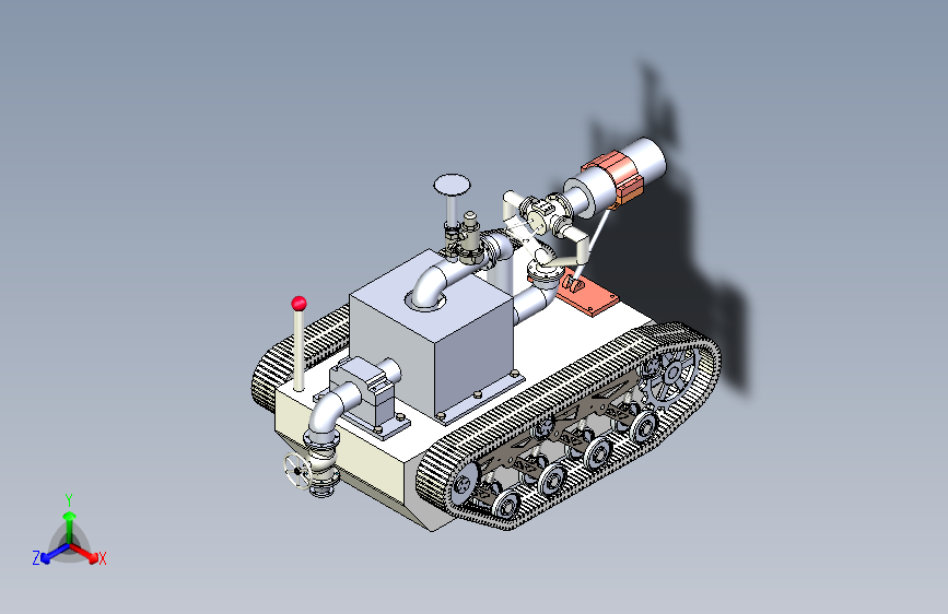 灭火机器人设计图三维模型SW2018