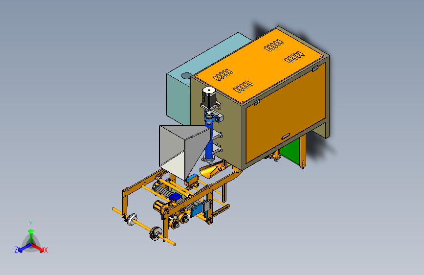 粉料包装机结构设计（含三维stp模型+7张CAD图纸+说明资