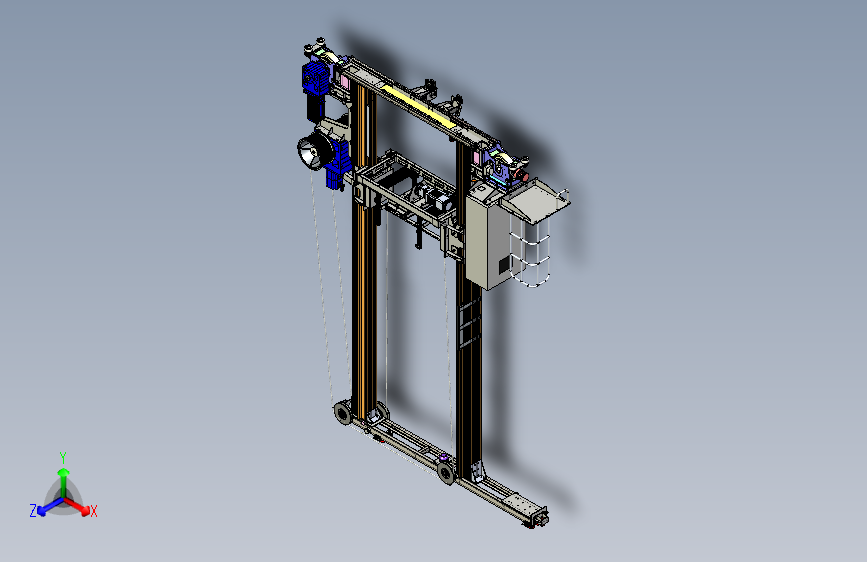双立柱堆垛机设计【三维SW模型+12张CAD图纸