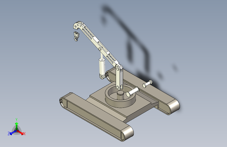 小型农田起重机总装配图