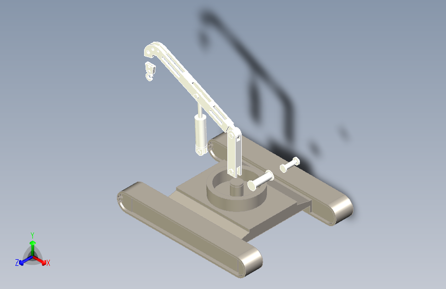 小型农田起重机总装配图  有源文件