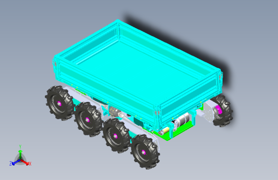 八轮遥控山地车 全地形运输车模型  有源文件