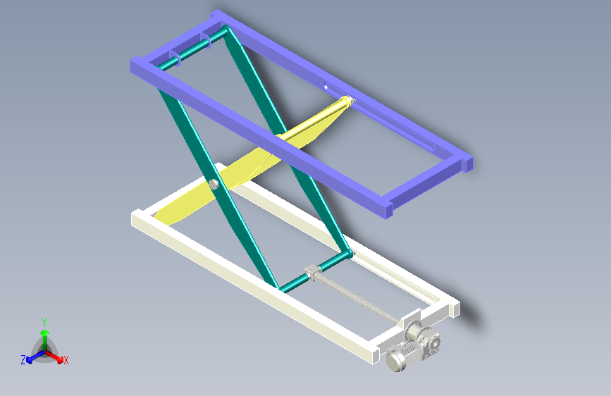 剪式升降台（2吨）3D数模  有源文件