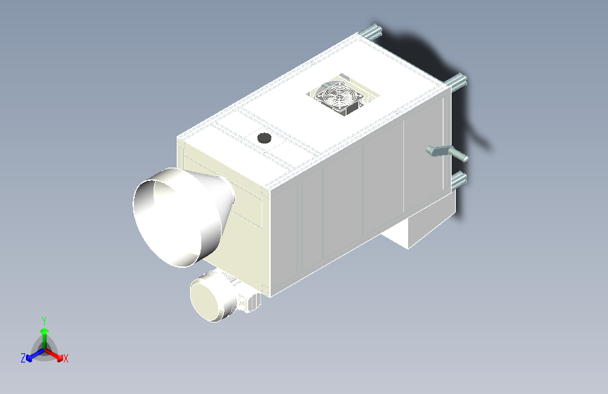 气动式大蒜去皮机  有源文件
