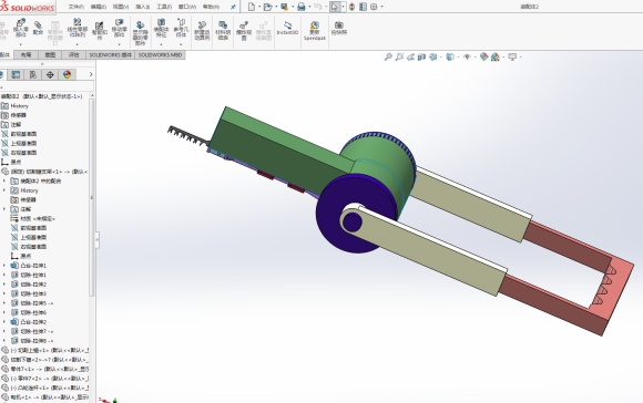 花椒采摘机设计-便携式电动辣椒采摘器三维SW模型+6张CAD图纸说明