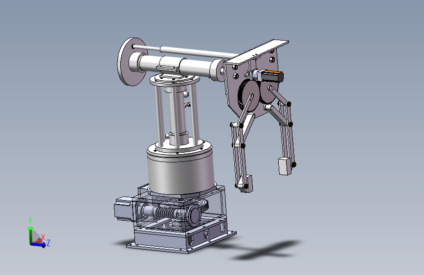 基于PLC的数控机床上下料机械手设计（三维模型+9张CAD图+说明）