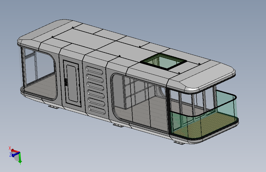 11米5风景旅游网红民宿太空舱三维SW模型设计3D图纸建模可编辑