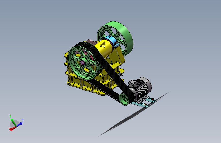 PE400×600复摆颚式、鄂式破碎机设计含三维SW模型+CAD图纸+说明书