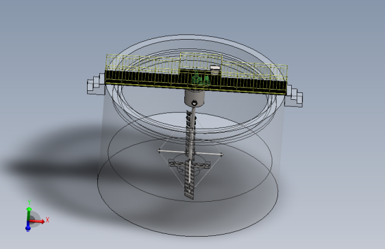 10m中心传动刮泥机设计三维SW模型+CAD图纸