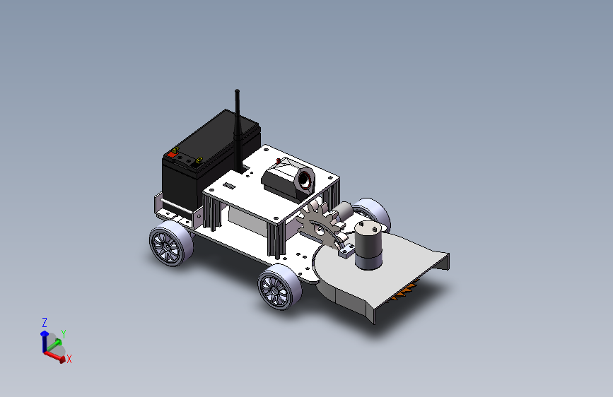 苗间锄草机器人设计优化设计仿真【除草机三维SW+CAD图纸+文档】