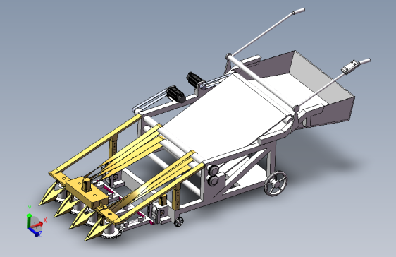 韭菜收割机设计三维模型SW建模图纸