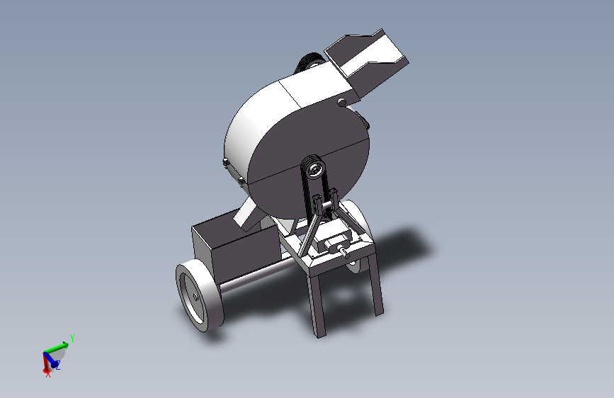 小型可移动式树枝粉碎机设计【含三维+7张CAD图纸+说明书】