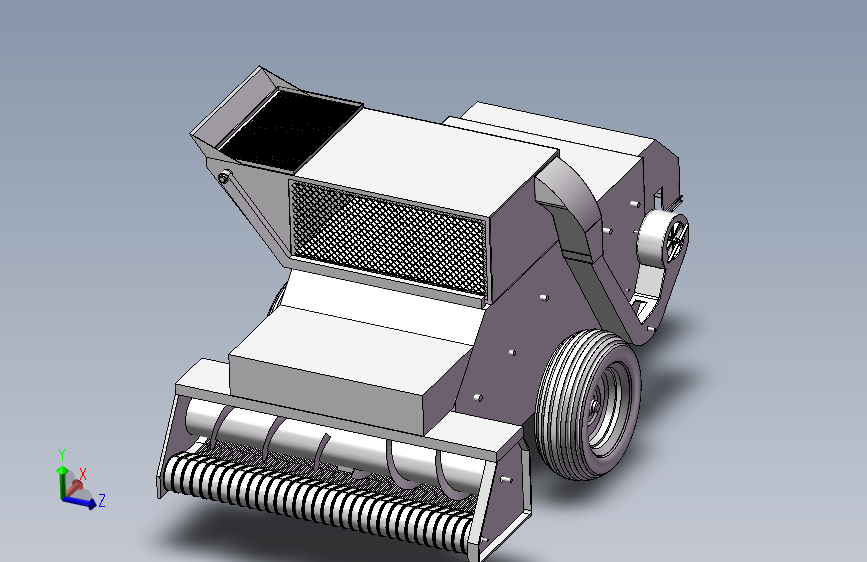 花生收获机设计【三维模型+8张CAD图纸+说明书】