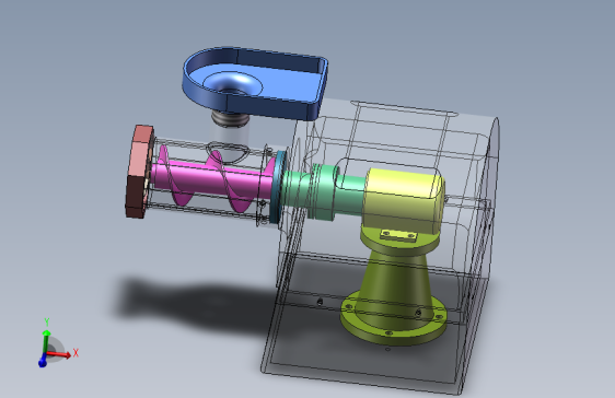 家用电动绞肉机设计-家用绞肉机设计（含三维SW模型+CAD图纸+说明）