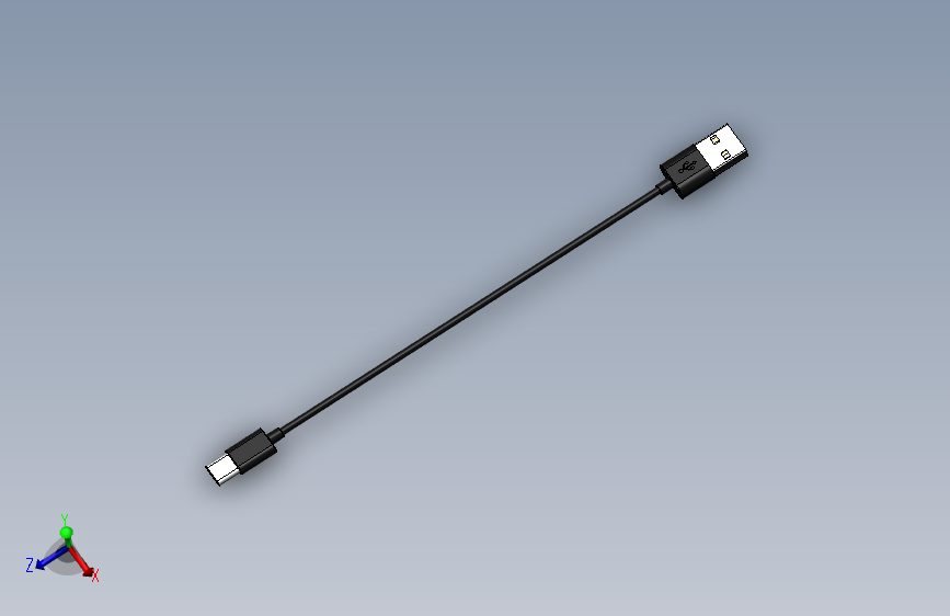 TYPE C USB 3.0 线缆_SOLIDWORKS 2024_模型图纸下载 – 懒石网