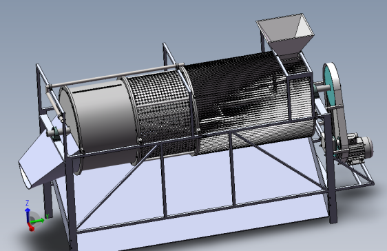 核桃去青皮机构设计【去皮机含仿真+三维SW模型+4张CAD图纸说明】