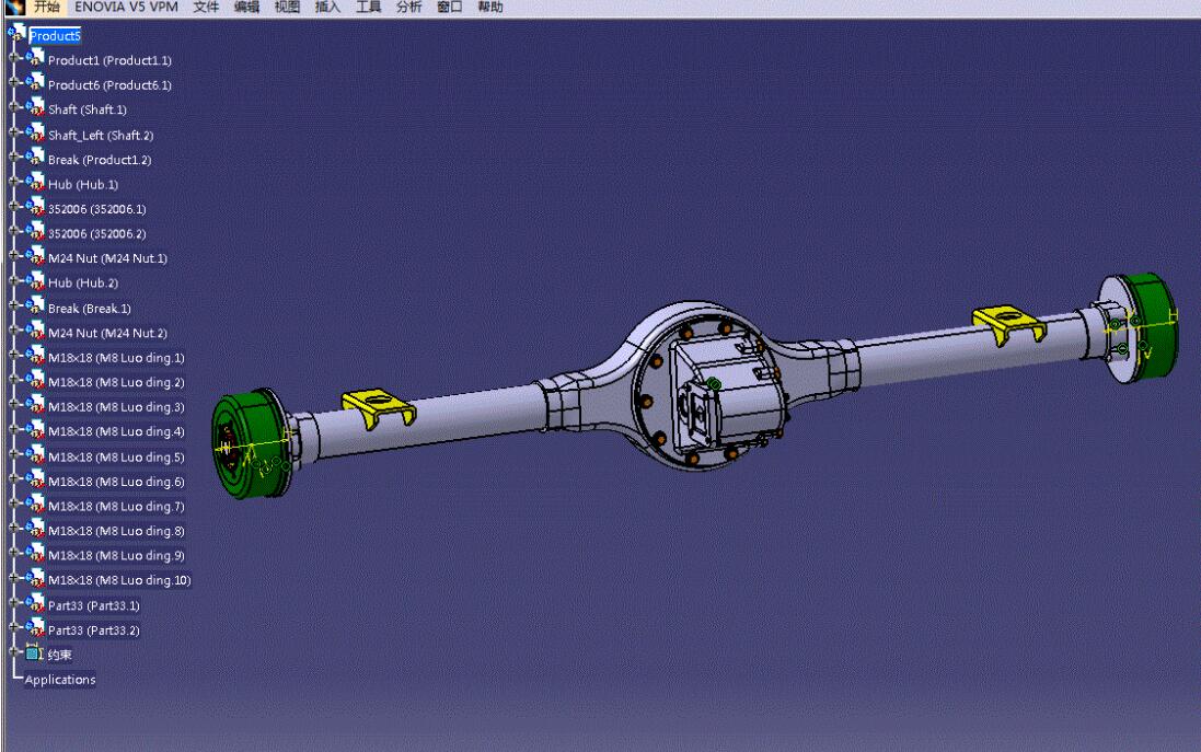 新能源电动车驱动桥设计[汽车三维CATIA模型+CAD图纸+说明]