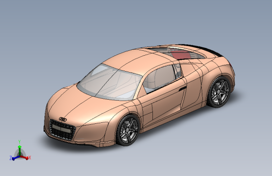 R8轿车外壳造型 sw15