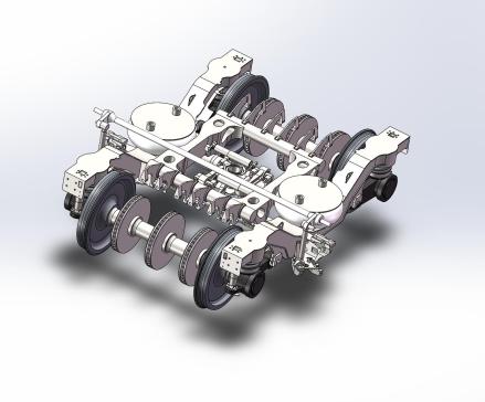 CRH380B转向架 动车组转向架三维+二维+说明书