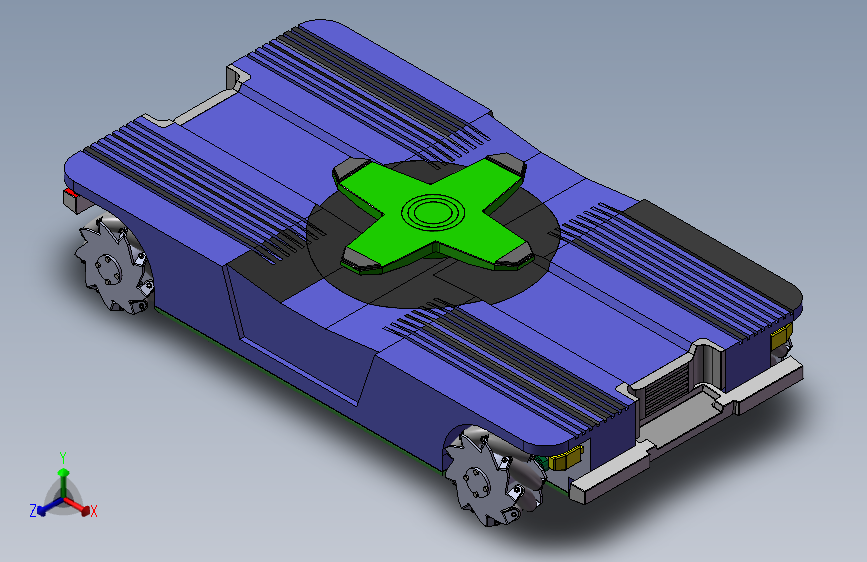全向移动AGV机械结构设计含SW三维图