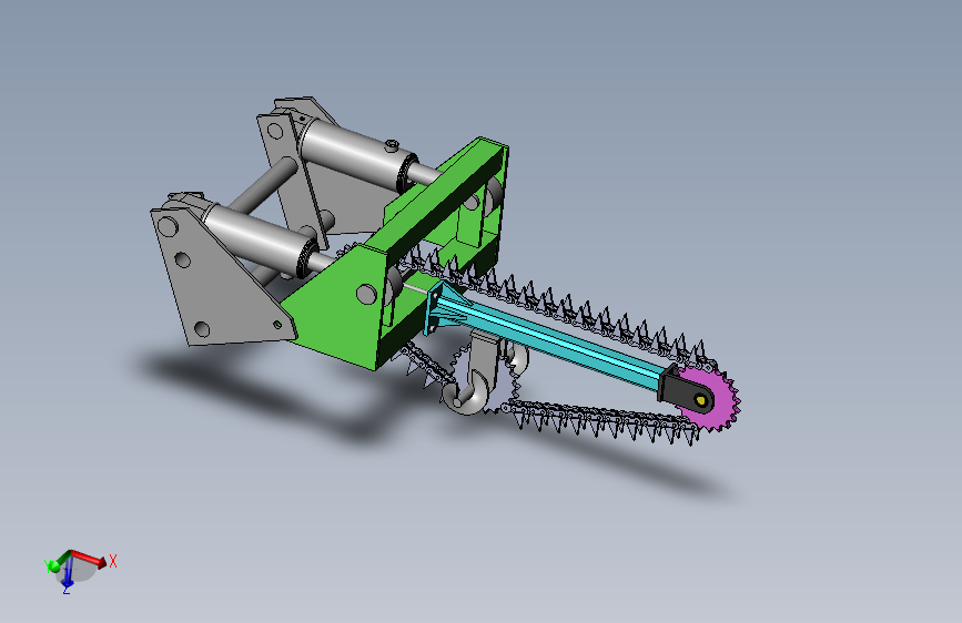 链式开沟机设计【全】（含三维SW模型+CAD图纸+说明书）