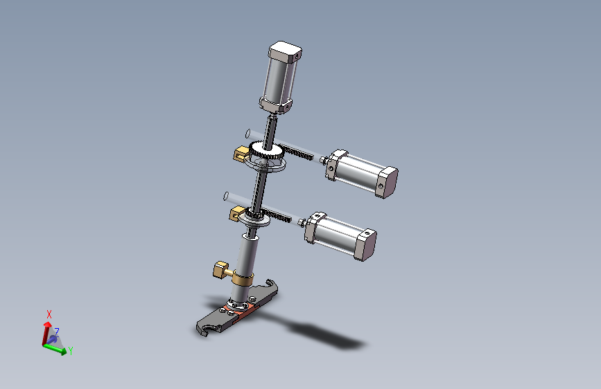 换刀机械手结构三维SW模型