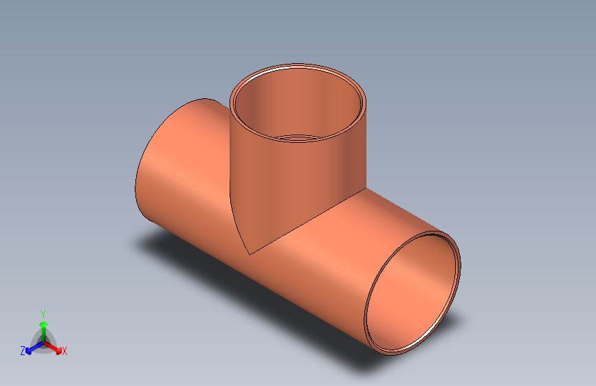 B3004436-T型等径铜管211（ refrigeration pipeline）（公制）