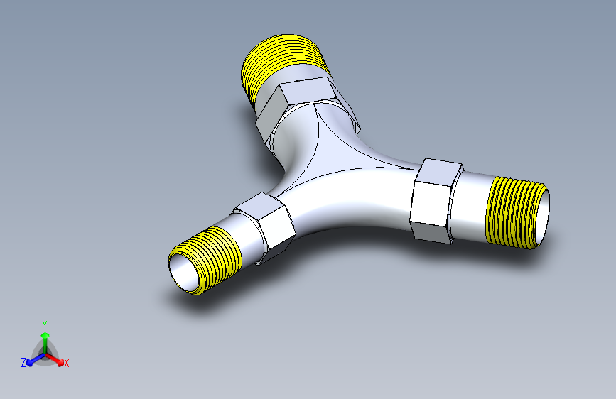 B3004483-带有螺纹的水管道三通接头 G1 G3_4 G1_2。