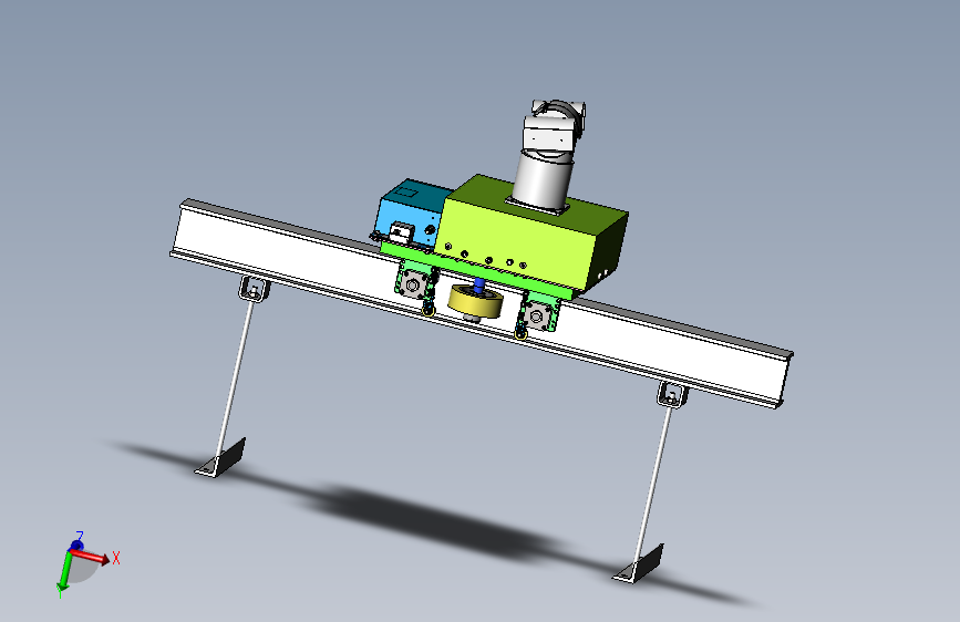轨道式巡检机器人装配体三维SW模型图
