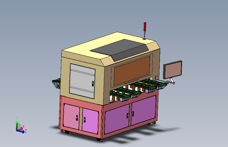 多工位对接皮带送尺寸检测机