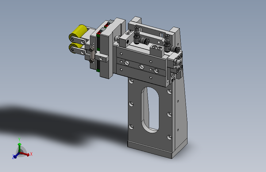 基于拉伸弹簧的胶带压平机构