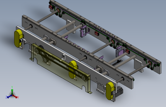 可调节宽度的双列皮带输送组件