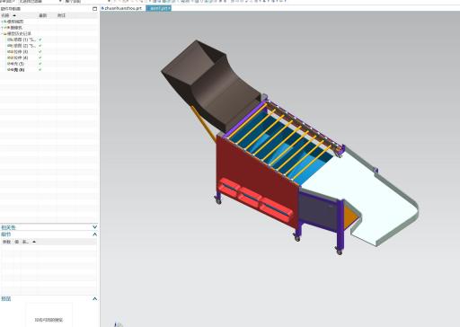 土豆筛选机的设计-马铃薯分选机分拣机三维模型3D+CAD图纸+说明书