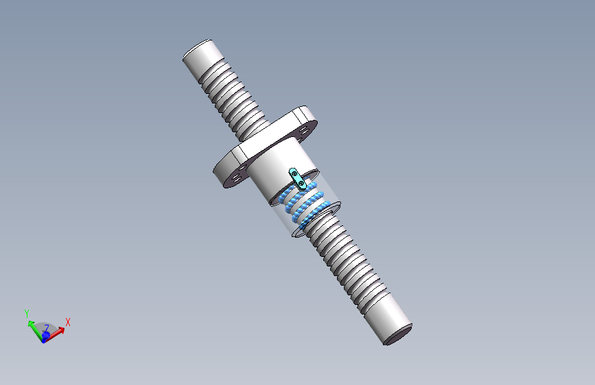 滚珠丝杠结构三维模型
