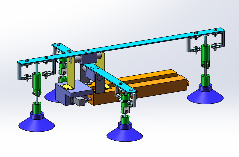 擦玻璃机器人设计（壁面清洗机，清洁机含三维图SW+CAD图纸说明）x