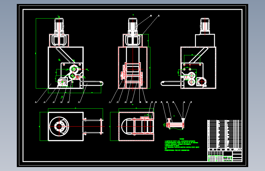 家用小型全自动压面机设计-面条机设计【含6张CAD图纸+说明书】