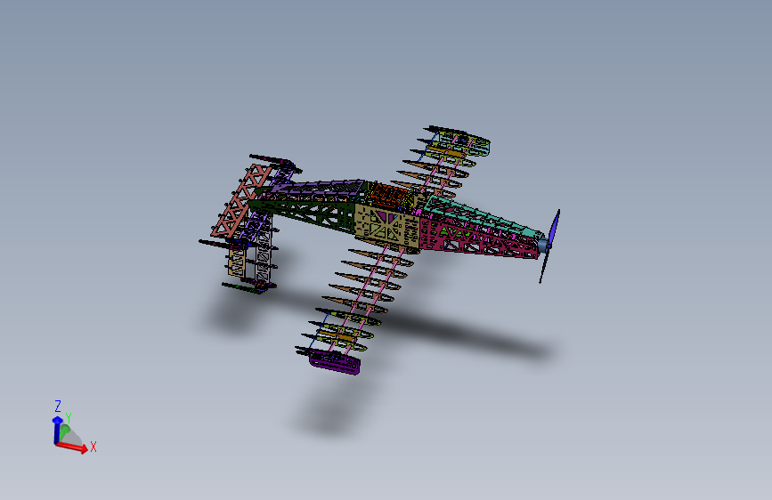 固定翼无人机航模框架 STEP格式