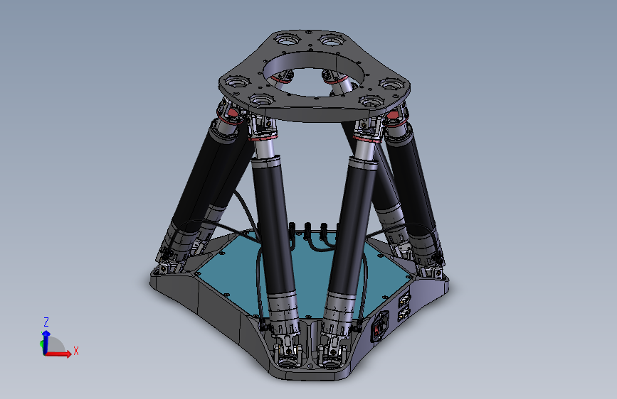 斯图尔特六足并联平台  STEP格式