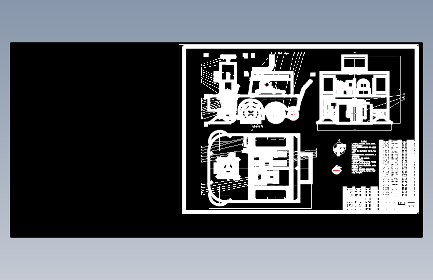 电动清扫车结构设计图纸 216820