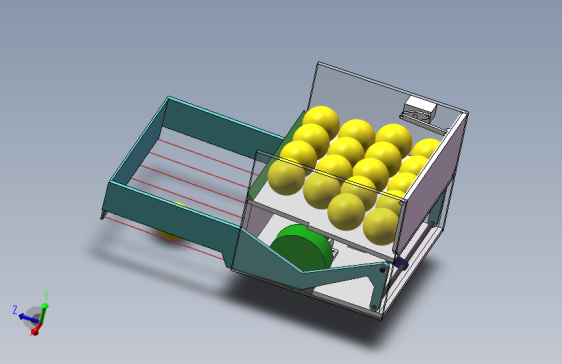 捡球机器人SW模型-捡球小车 282179